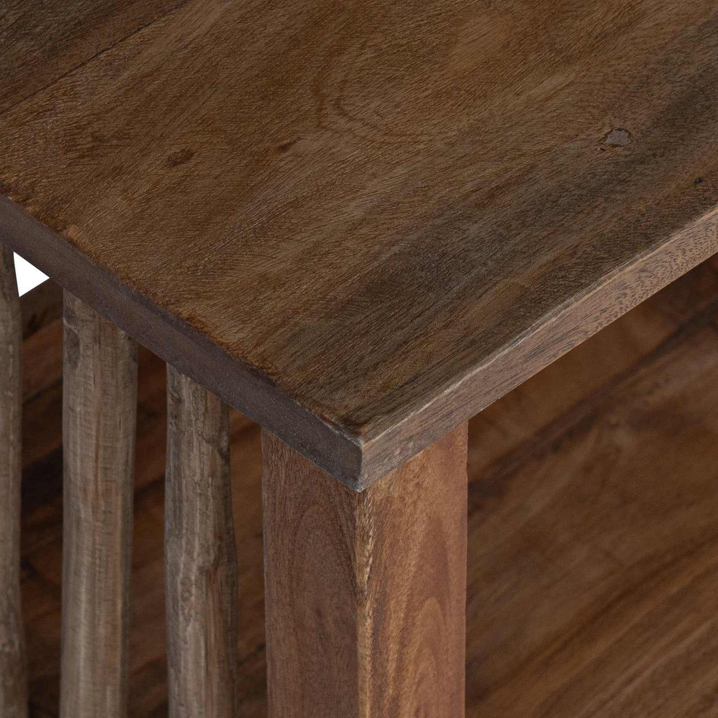 Nachtkastje Bruin 30 x 30 x 47 cm Massief Gerecycled Hout