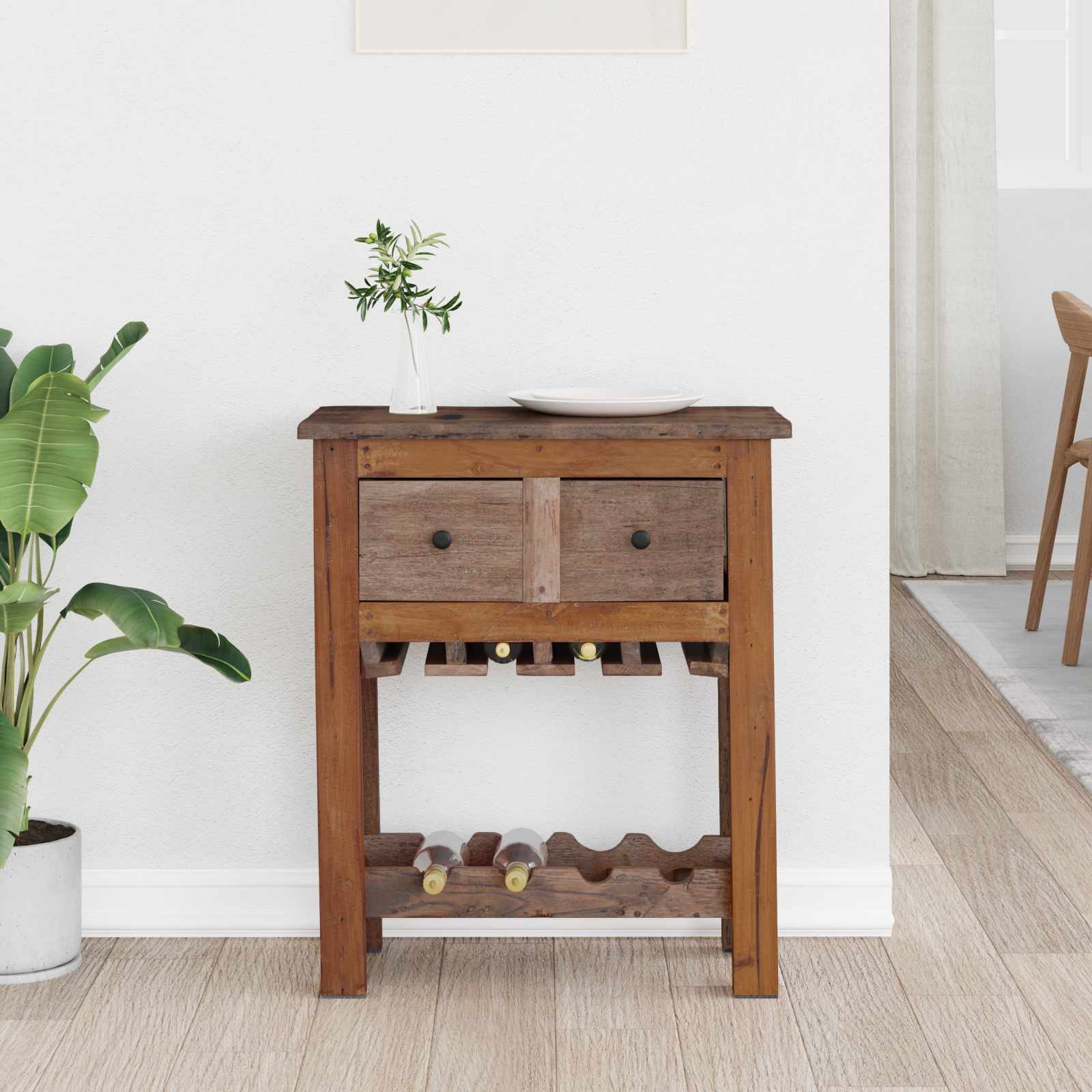 Kast Bruin 60 x 30 x 70 cm Massief Gerecycled Hout