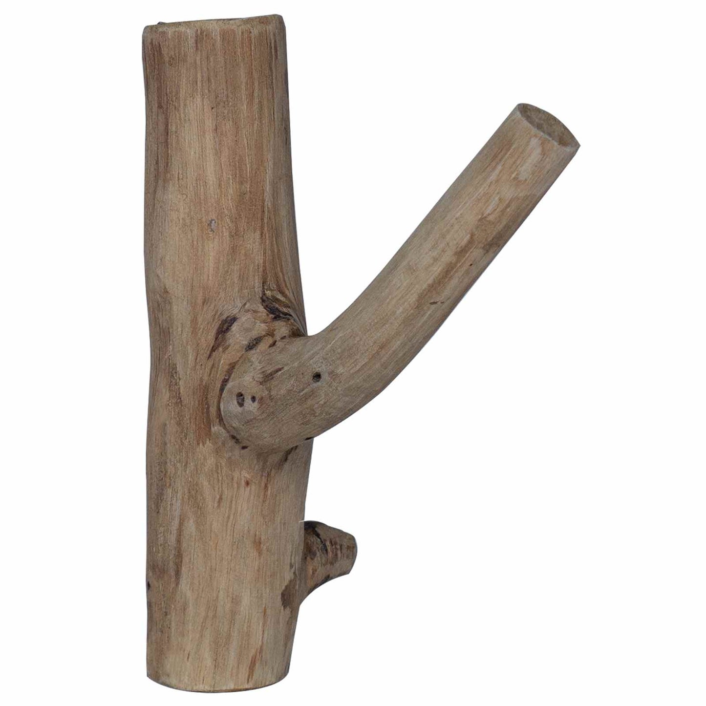 Haak Bruin 4 x 4 x 14 cm Massief Gerecycled Hout
