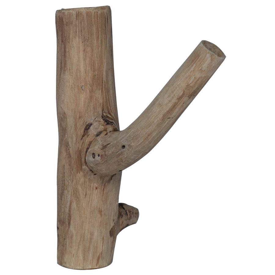 Haak Bruin 4 x 4 x 14 cm Massief Gerecycled Hout