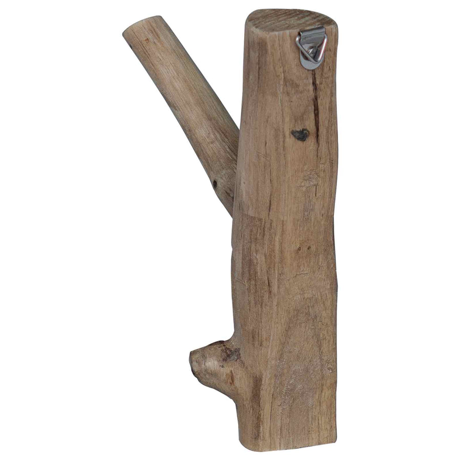 Haak Bruin 4 x 4 x 14 cm Massief Gerecycled Hout