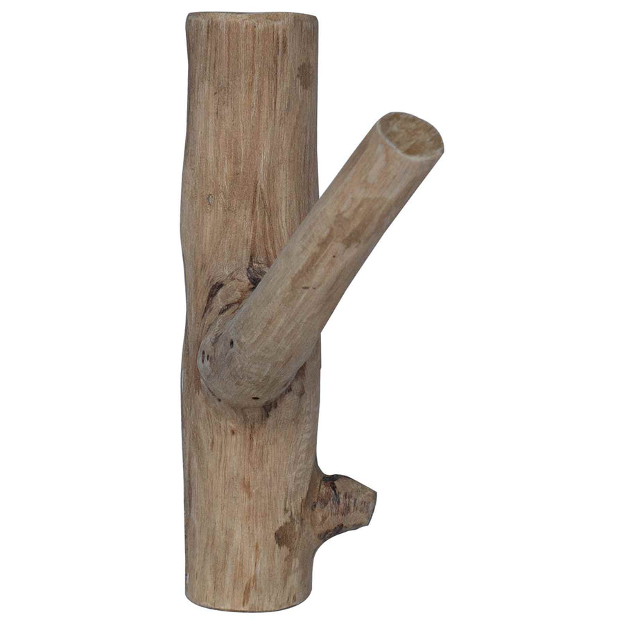 Haak Bruin 4 x 4 x 14 cm Massief Gerecycled Hout