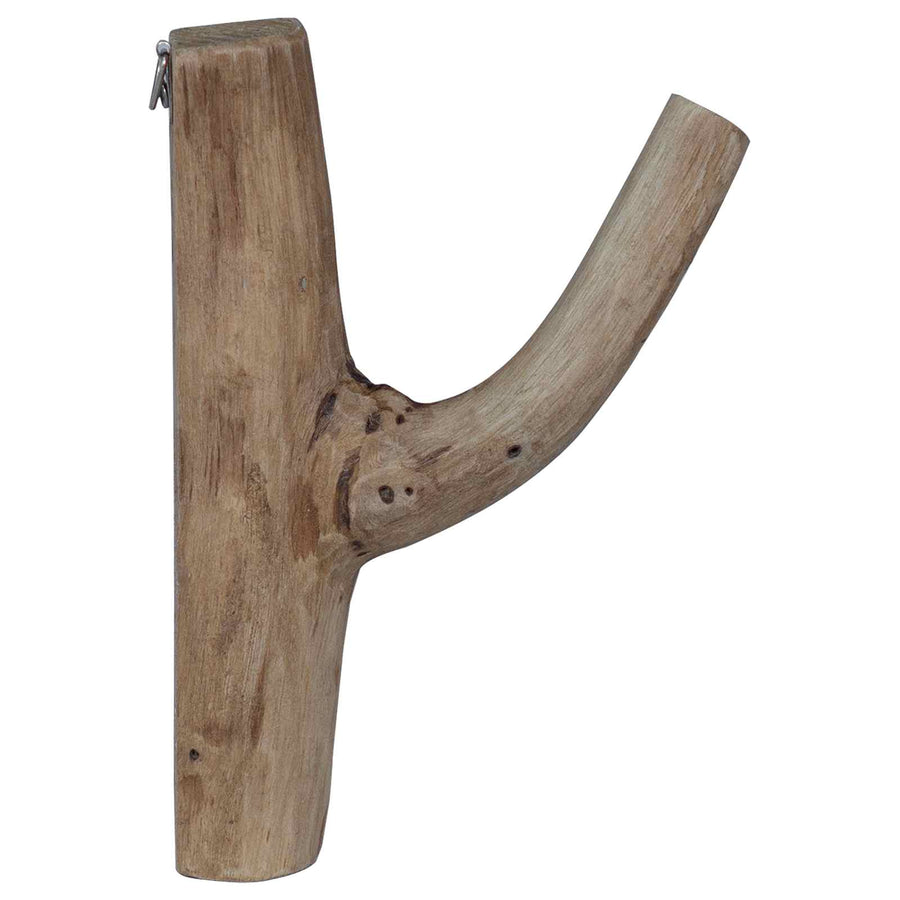 Haak Bruin 4 x 4 x 14 cm Massief Gerecycled Hout