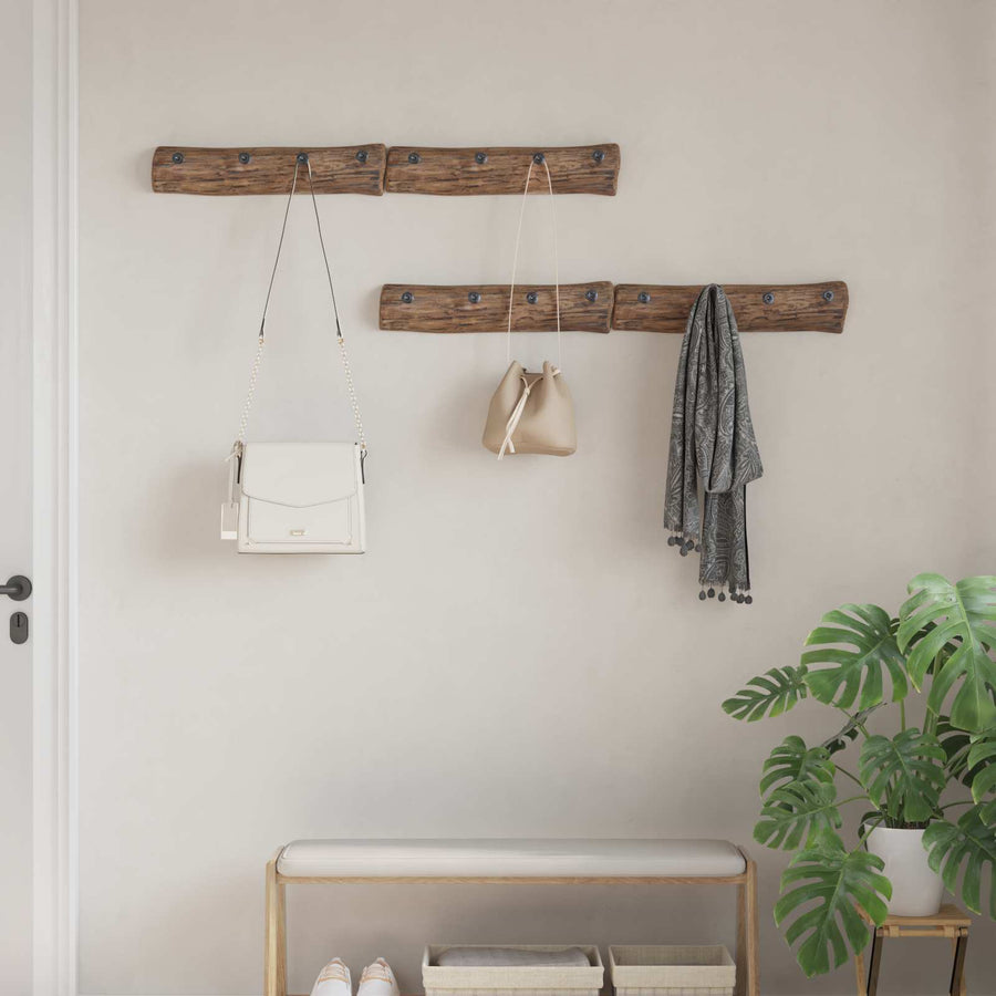 Hanger Bruin 50 x 8 x 12 cm Massief Gerecycled Hout