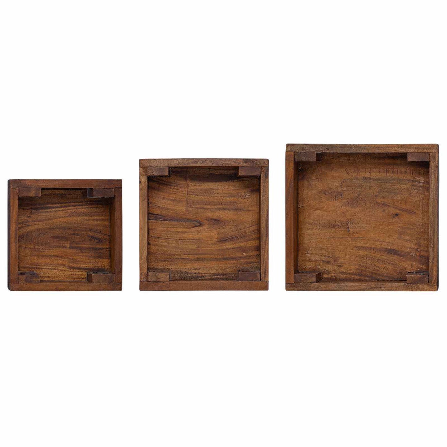 Plantenstandaard 3 pcs Bruin Mahoniehout