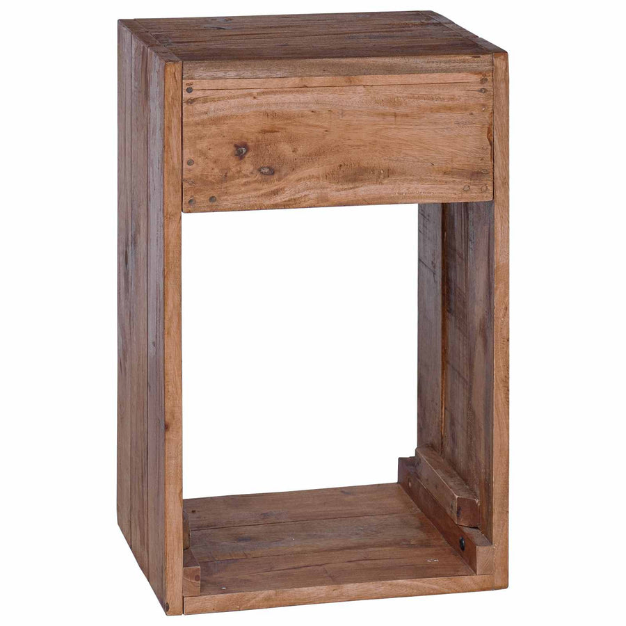 Nachtkastje met lade Bruin 63 x 30 x 79 cm Massief Mahoniehout