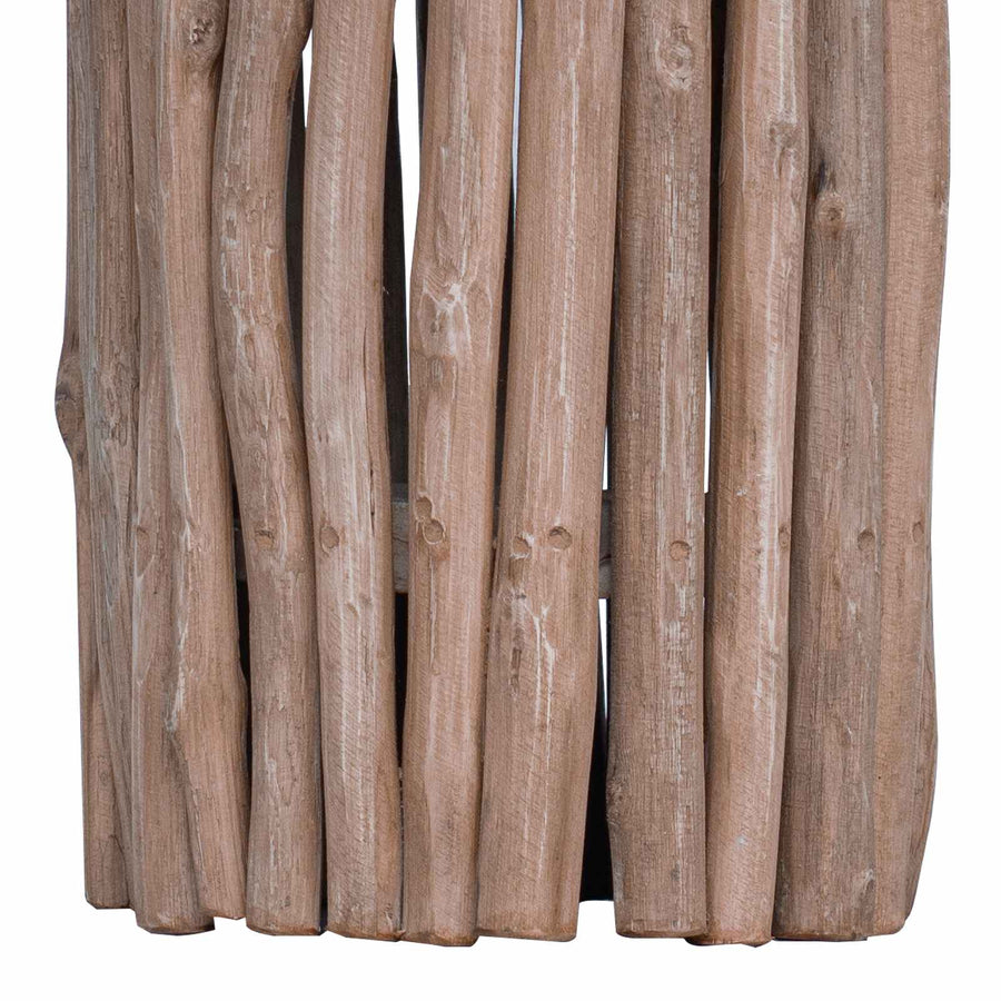 Kruk Naturel 30 x 30 x 45 cm Massief Teakhout