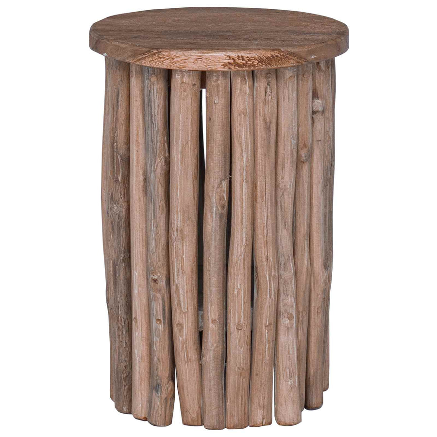 Kruk Naturel 30 x 30 x 45 cm Massief Teakhout