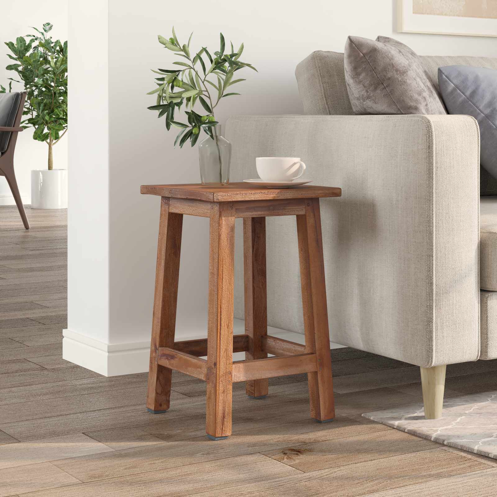 Kruk Naturel 30 x 30 x 47 cm Mahoniehout
