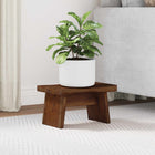 Kruk massief mahoniehout 29x20x17 cm naturel