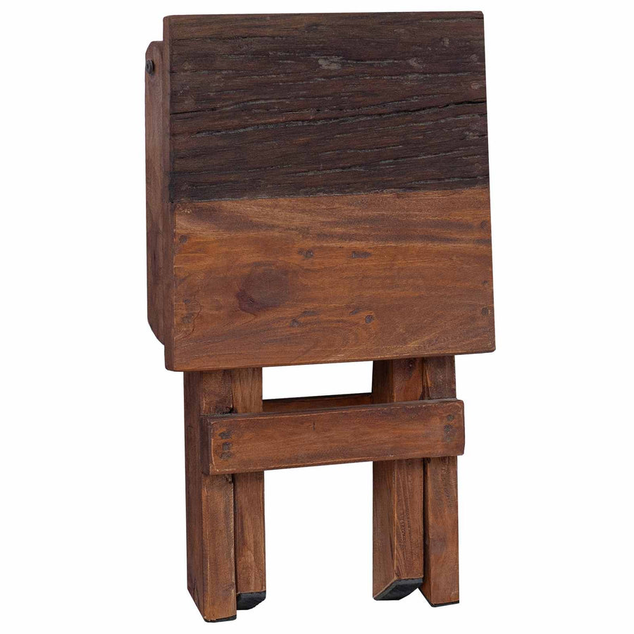 Kruk Naturel 30 x 30 x 48 cm Massief gerecycled hout