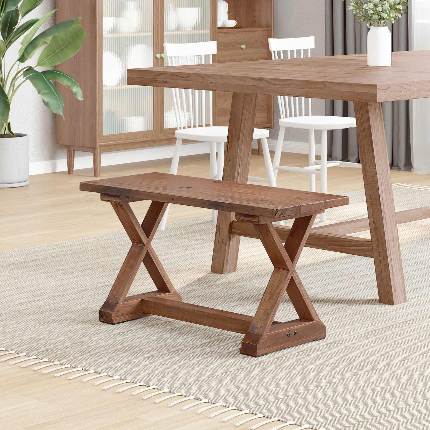 Bank Naturel 85 X 35 X 45 Cm Massief Gerecycled Hout
