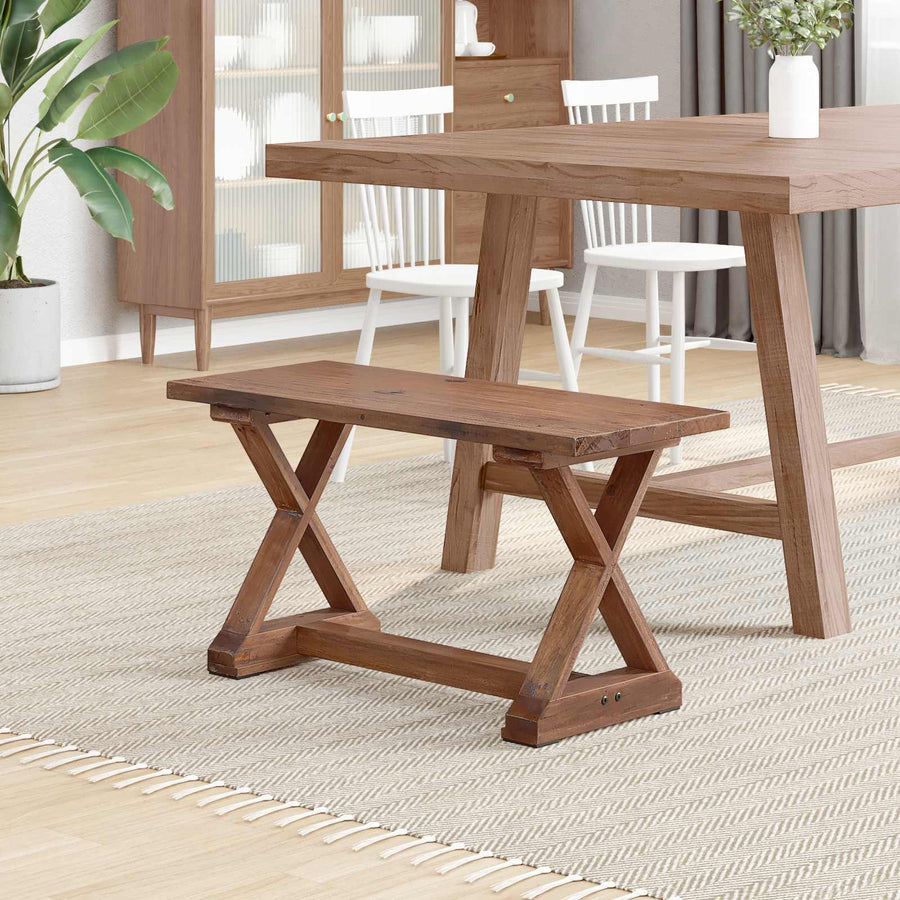 Bank Naturel 85 X 35 X 45 Cm Massief Gerecycled Hout
