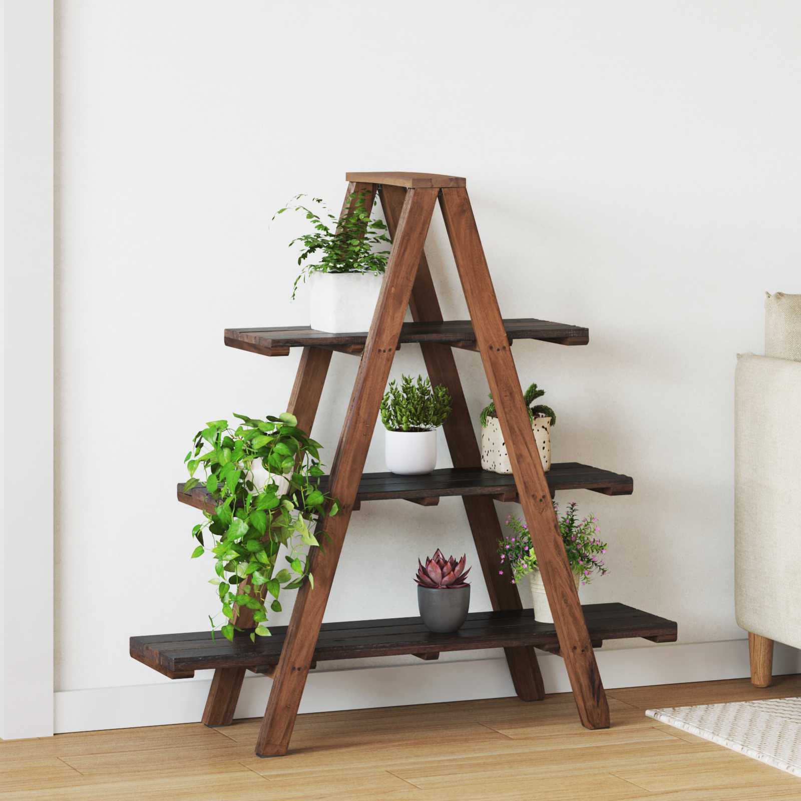 Opvouwrek Bruin 79.5 x 35 x 112 cm Massief Gerecycled Hout