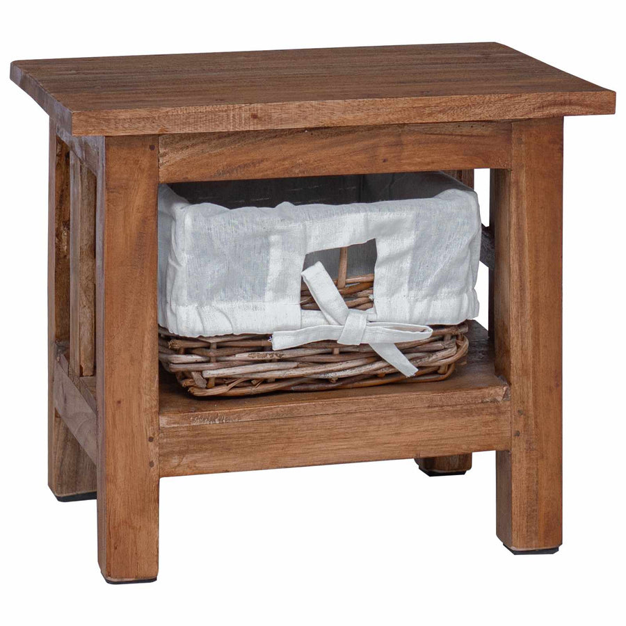 Bijzettafel Bruin Massief mahoniehout