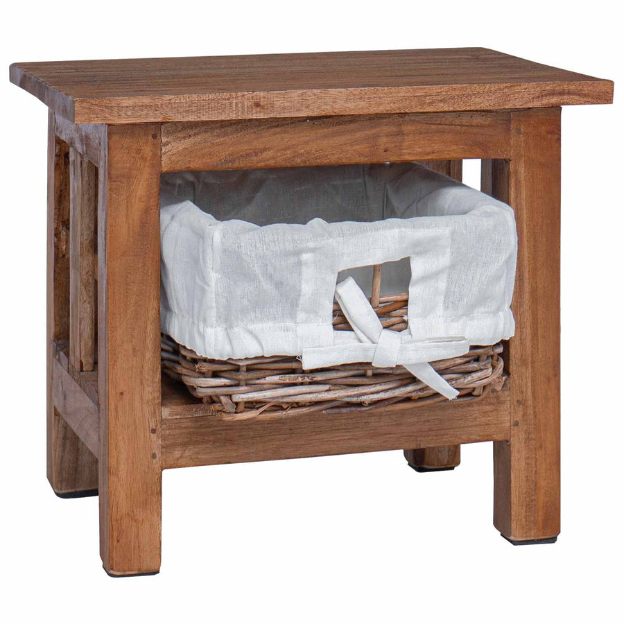 Bijzettafel Bruin Massief mahoniehout