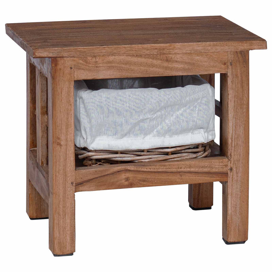 Bijzettafel Bruin Massief mahoniehout