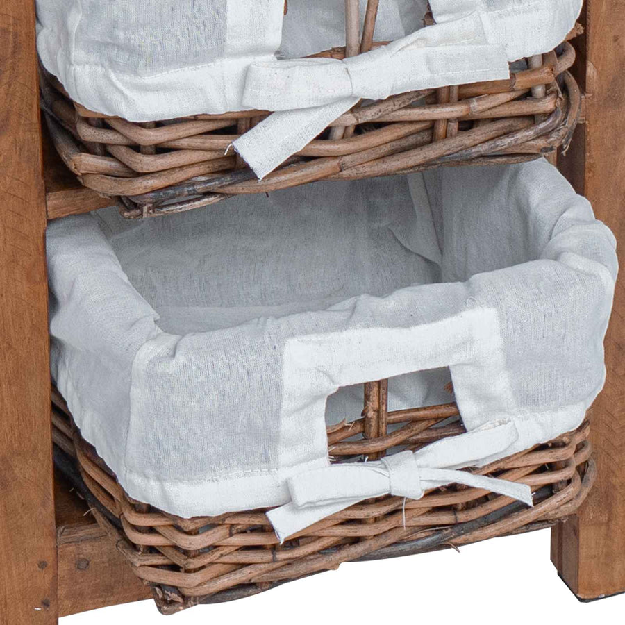 Bijzettafel Bruin Massief mahoniehout