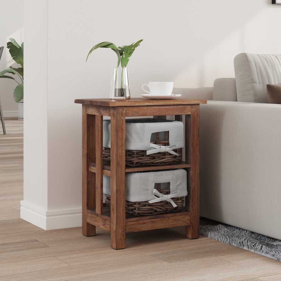 Bijzettafel Bruin Massief mahoniehout