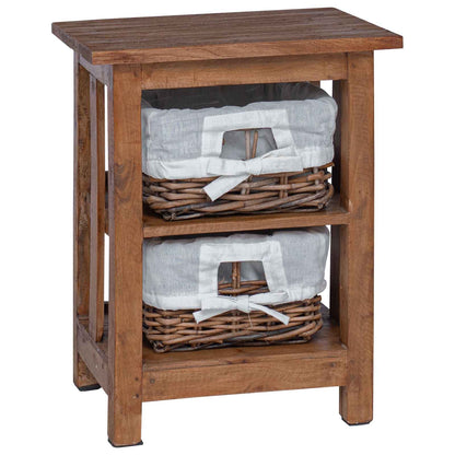 Bijzettafel Bruin Massief mahoniehout
