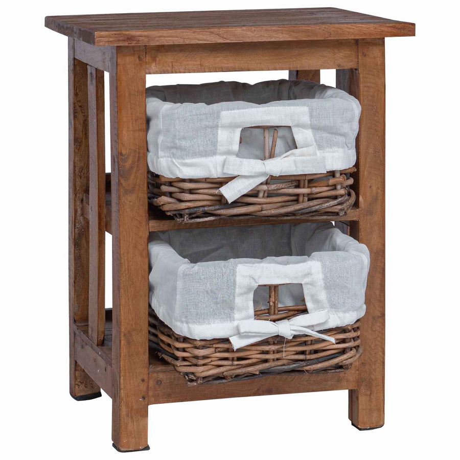 Bijzettafel Bruin Massief mahoniehout