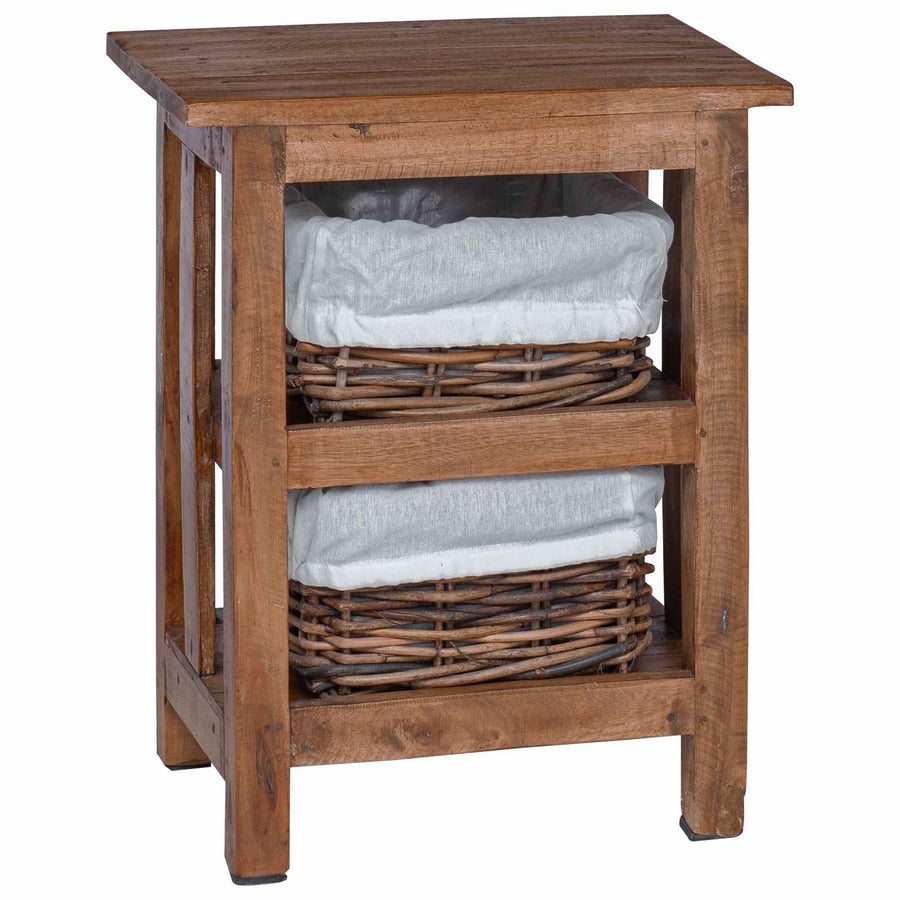Bijzettafel Bruin Massief mahoniehout