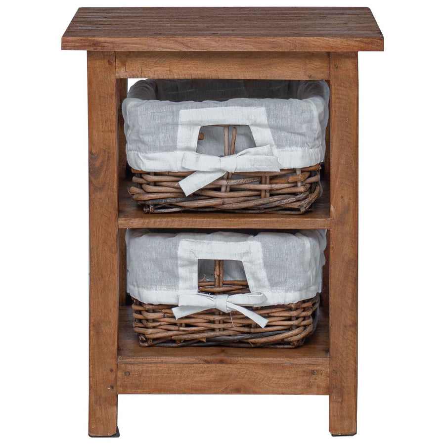 Bijzettafel Bruin Massief mahoniehout