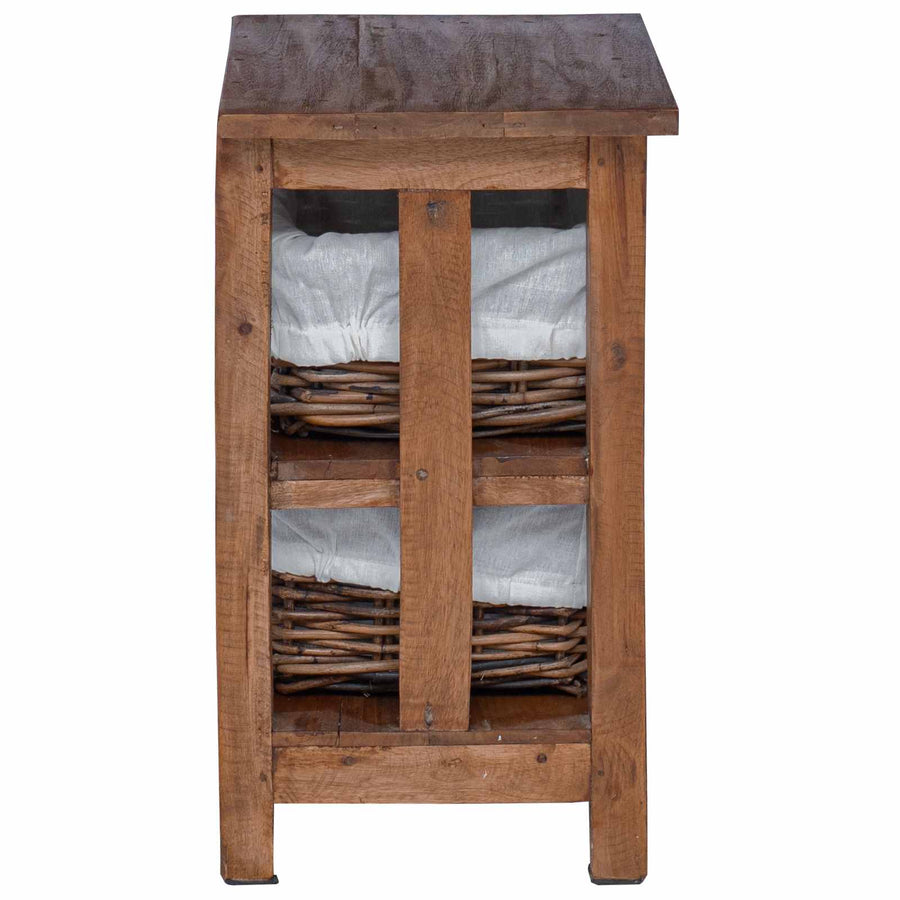 Bijzettafel Bruin Massief mahoniehout
