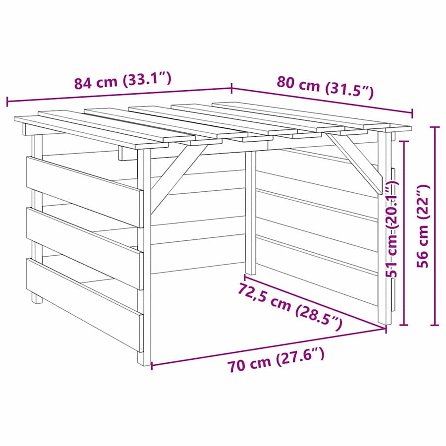 Grasmaaier Garage Bruin 84 x 80 x 56 cm
