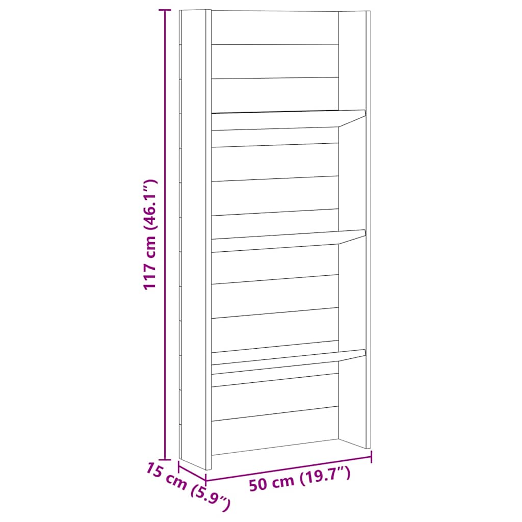 Plantenplanken Bruin 50 x 15 x 117 cm Geïmpregneerd grenenhout