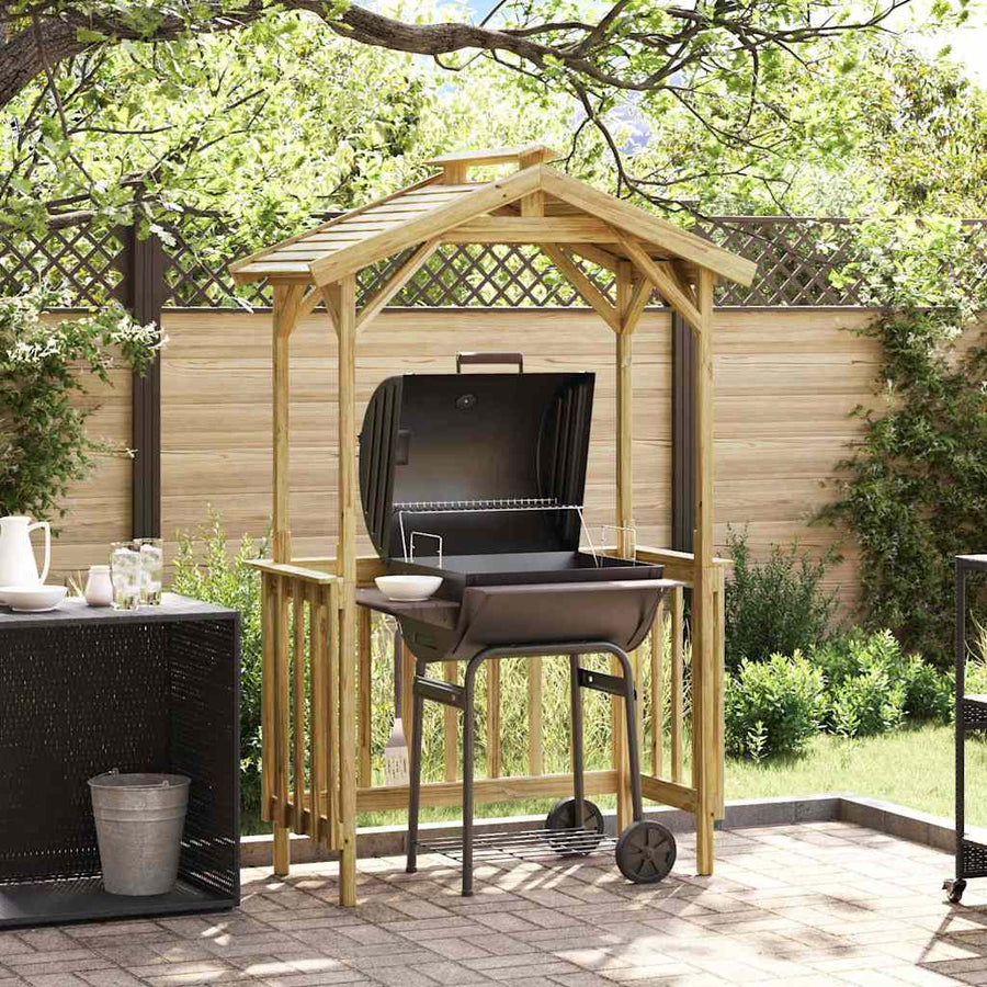 BBQ Schuur 133,5x63x200 cm Geïmpregneerd Grenenhout