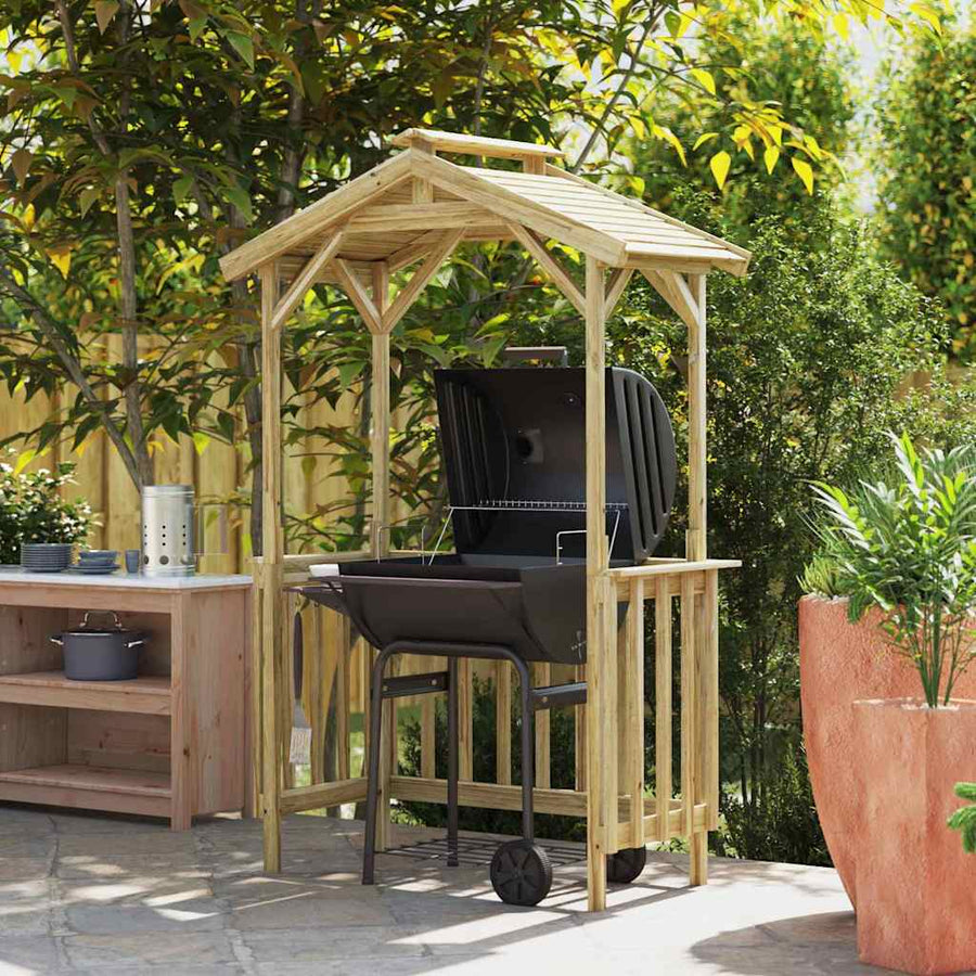 BBQ Schuur 133,5x63x200 cm Geïmpregneerd Grenenhout