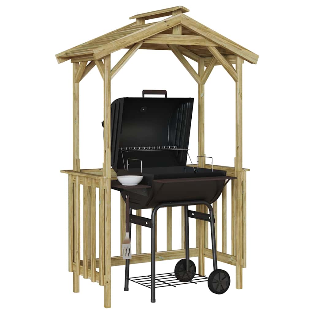 BBQ Schuur 133,5x63x200 cm Geïmpregneerd Grenenhout
