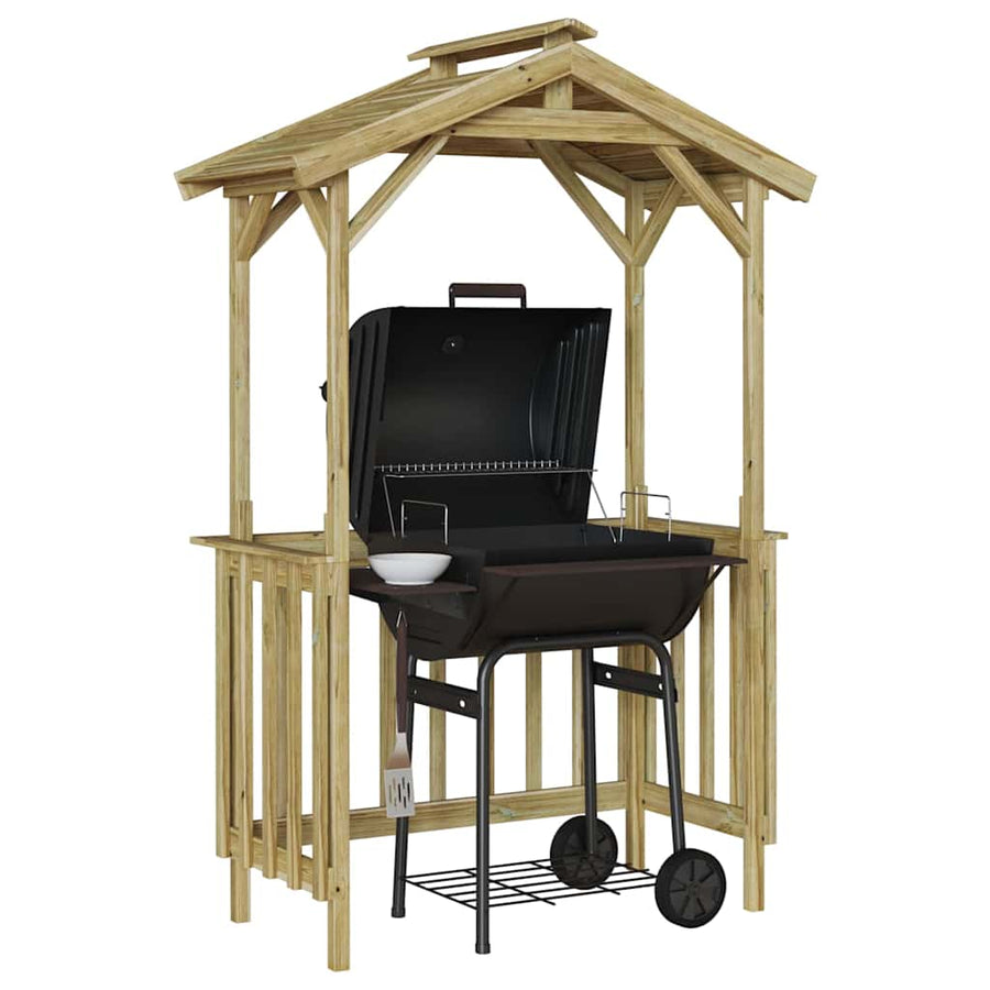 BBQ Schuur 133,5x63x200 cm Geïmpregneerd Grenenhout