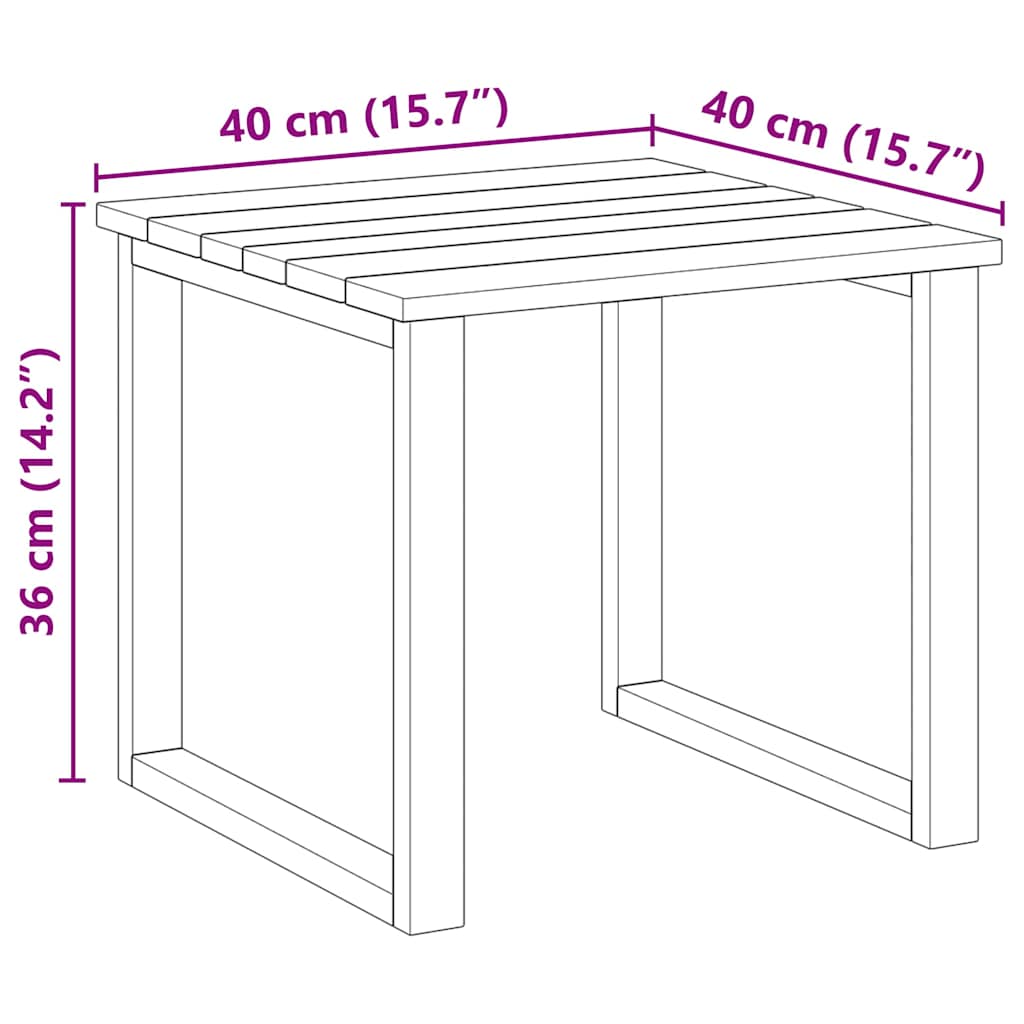 Tafel Naturel 40 x 40 x 36 cm Geïmpregneerd grenenhout