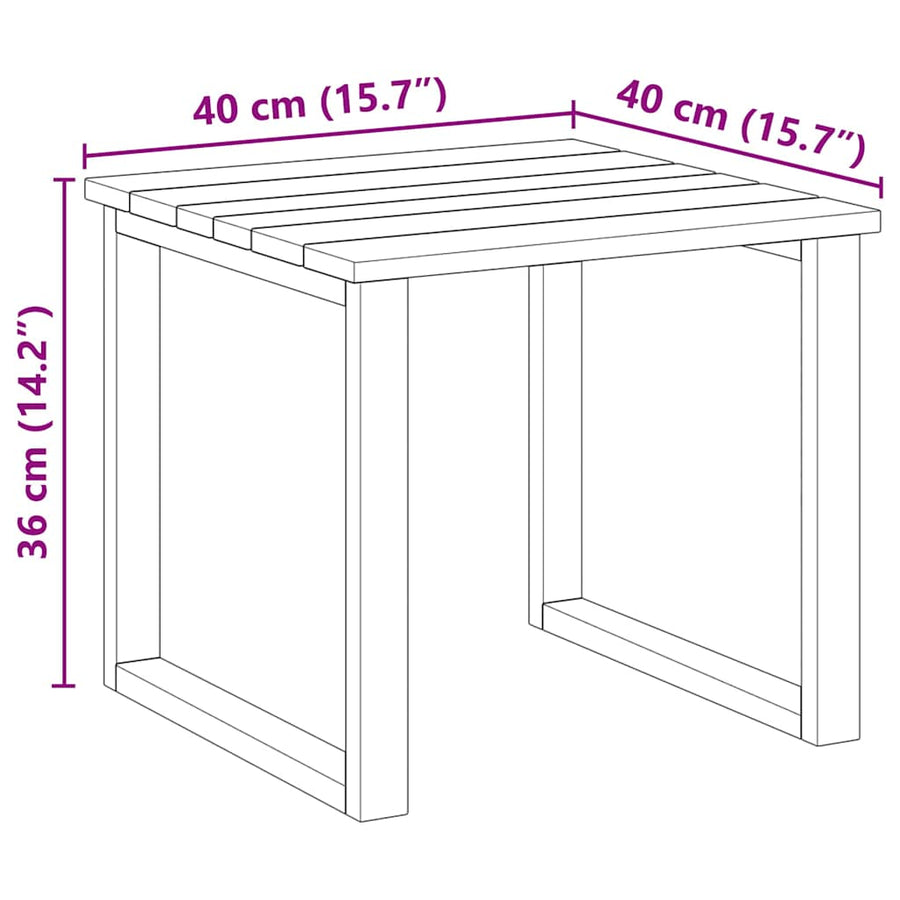 Tafel Naturel 40 x 40 x 36 cm Geïmpregneerd grenenhout