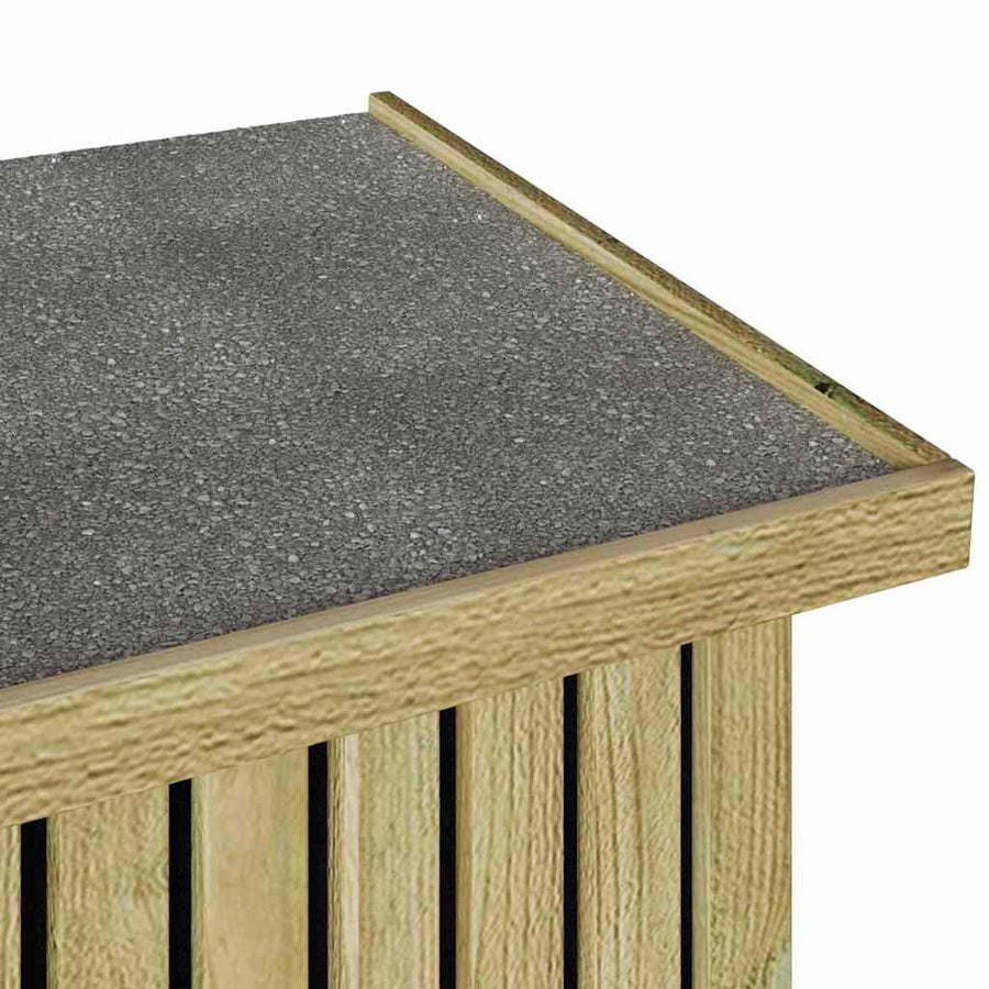 Tuinopslagdoos met opslag Naturel 119 x 44 x 58 cm
