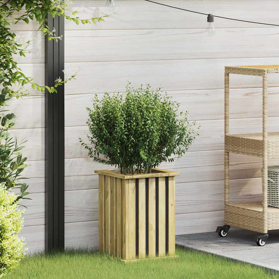 Tuinplantbak met Liner 33x33x45 cm Geïmpregneerd Hout Vuren