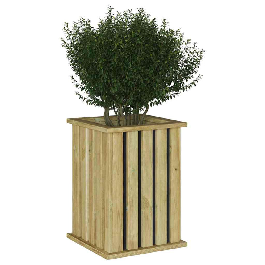 Tuinplantbak met Liner 33x33x45 cm Geïmpregneerd Hout Vuren