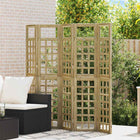 Privacy Screen Honey Brown 200 x 180 cm Solid Spruce Wood