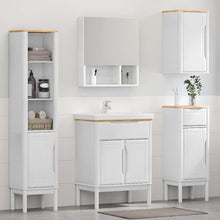 Badkamermeubelset met lade 4 pcs Wit Massief grenenhout