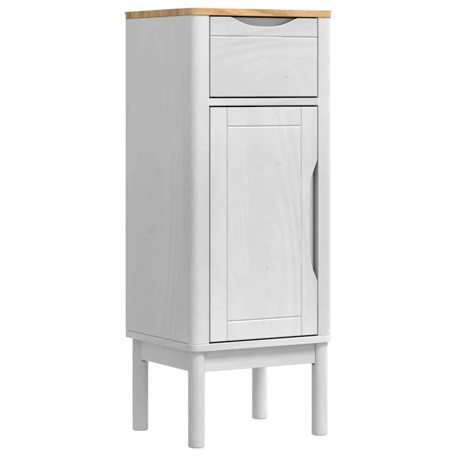 Badkamermeubelset met lade 4 pcs Wit Massief grenenhout