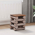 Stool Natural 30 x 30 x 38 cm Solid Teak