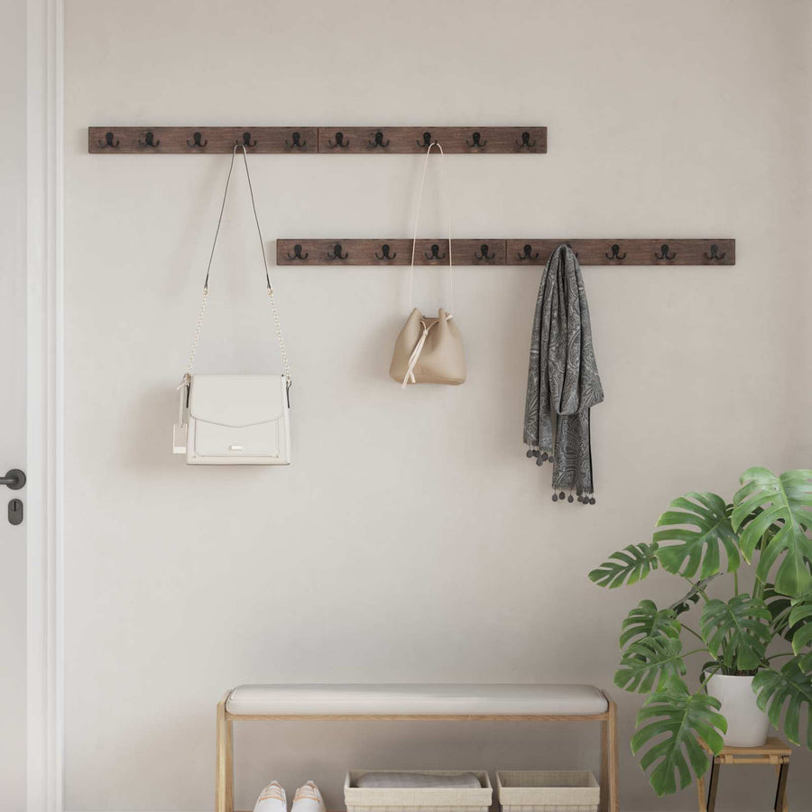 Hanger Bruin 60 x 7 x 8 cm Massief Gerecycled Hout
