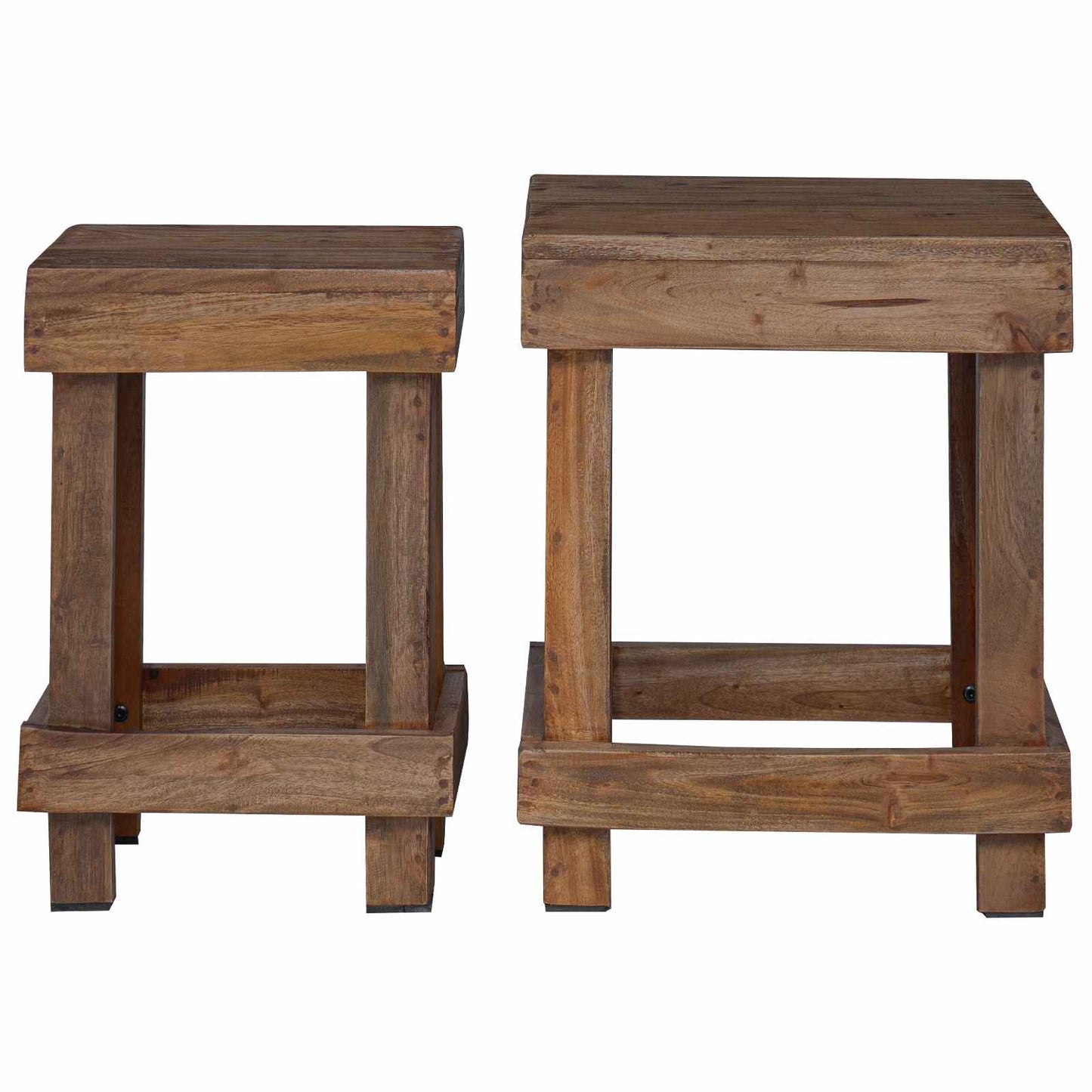 Plantenstandaard 2 pcs Bruin 70 x 11 x 27 cm Mahoniehout