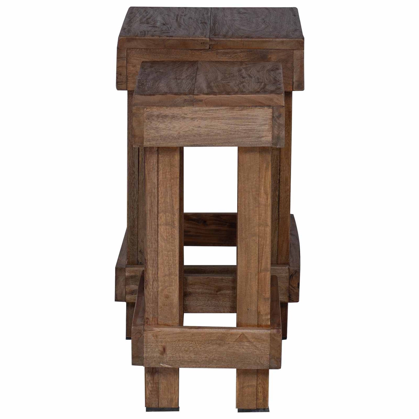 Plantenstandaard 2 pcs Bruin 70 x 11 x 27 cm Mahoniehout
