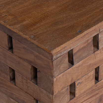 Kruk Naturel 29 x 29 x 48 cm Massief gerecycled hout