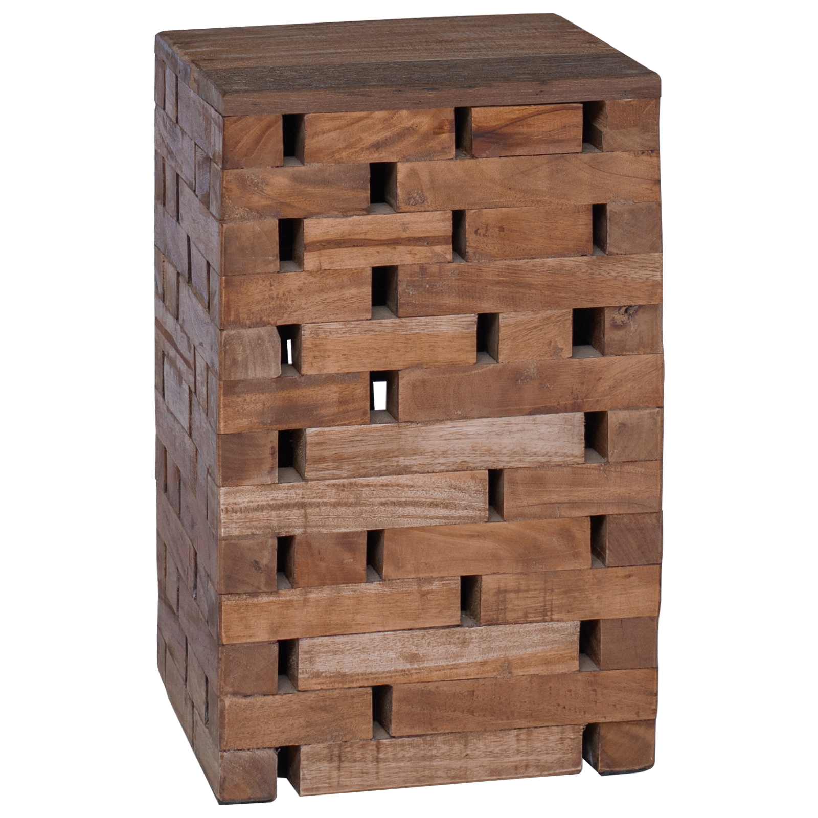 Kruk Naturel 29 x 29 x 48 cm Massief gerecycled hout