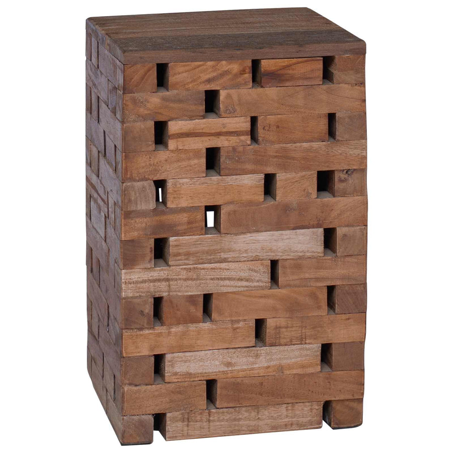 Kruk Naturel 29 x 29 x 48 cm Massief gerecycled hout
