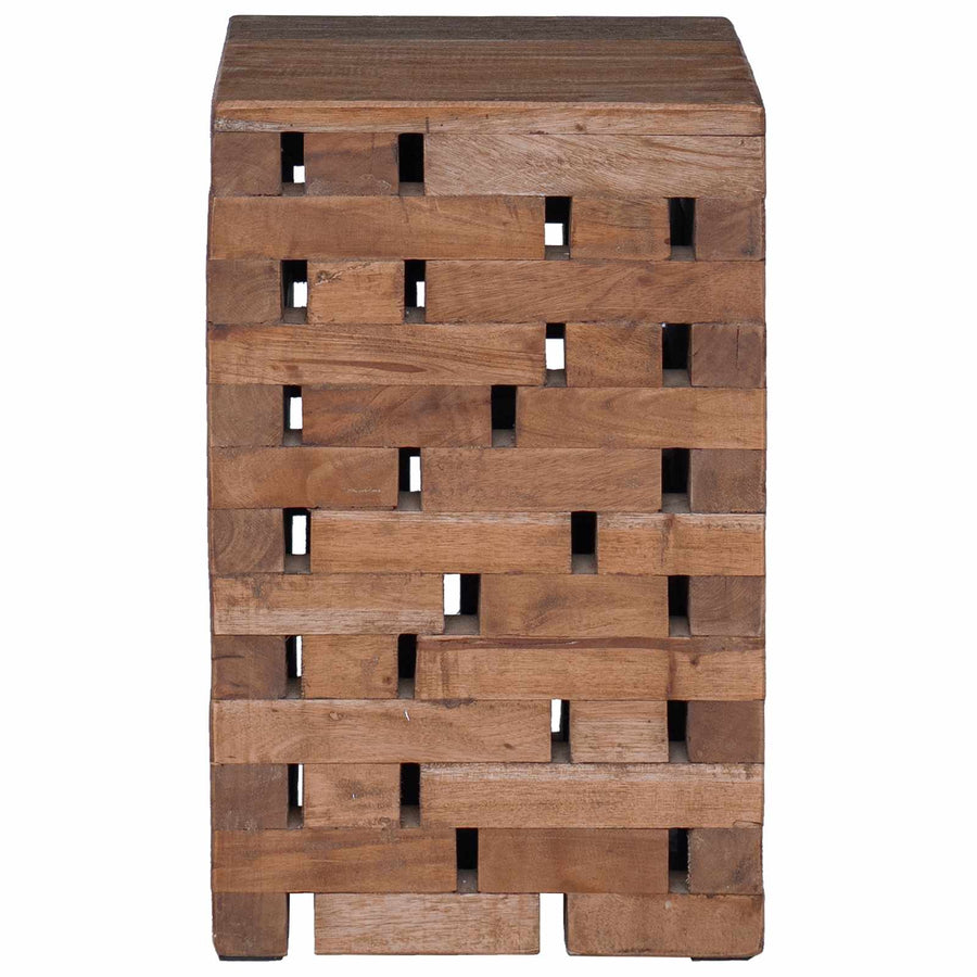 Kruk Naturel 29 x 29 x 48 cm Massief gerecycled hout